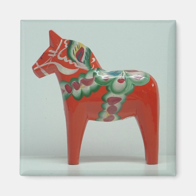DALA HORSE magnet (rött) (Framsidan)