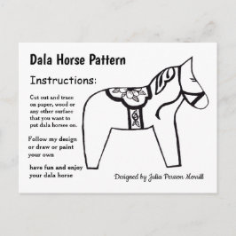 Dala Horse Mönster till  Helg Vykort
