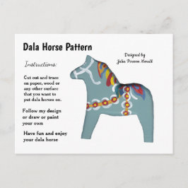 Dala Horse Mönster till  Helg Vykort
