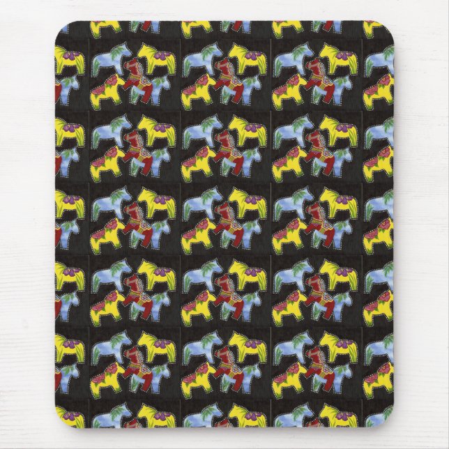 Dala Horse Mousepad Musmatta (Framsidan)