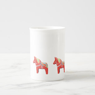 Dala Horse Mugg Benporslin Mugg