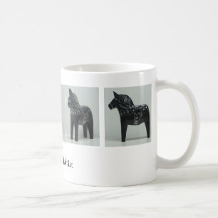 DALA HORSE mugg - svart