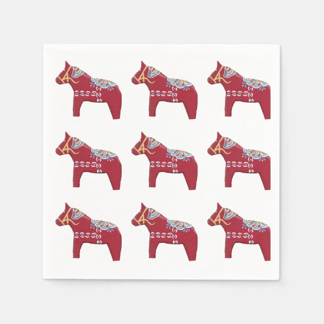 Dala Horse papper napkins Pappersservett (Framsidan)