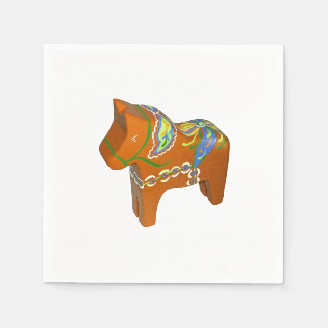 Dala Horse Pappra Napkins Pappersservett (Framsidan)