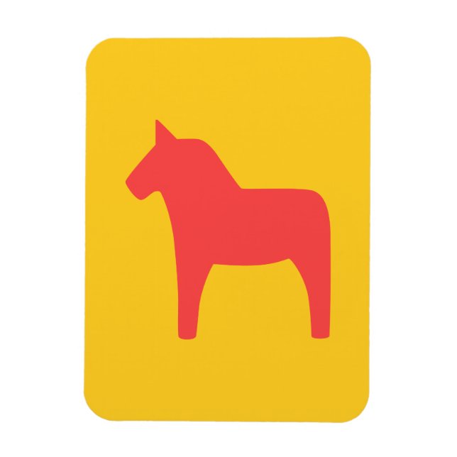 Dala Horse Photo Magnet (Vertikal)