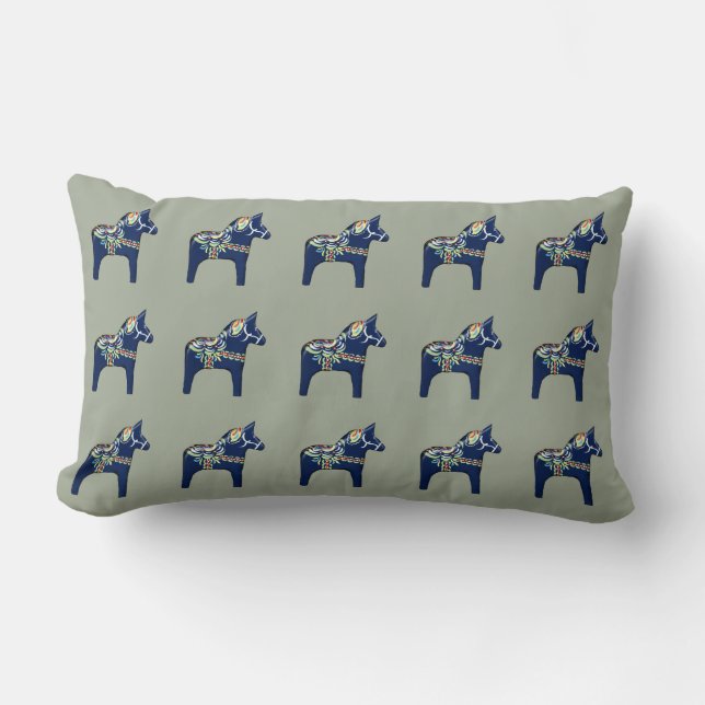 Dala Horse Pillow Lumbarkudde (Framsida)