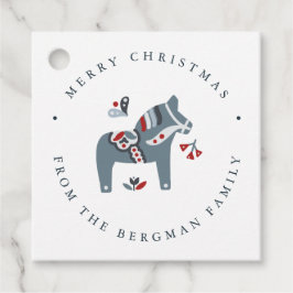 Dala Horse Scandinavian FolArt jul Gåvor Etiketter