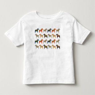 Dala Horse Svenska folkkonst Mönster T Shirt