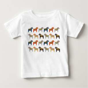 Dala Horse Svenska folkkonst Mönster T Shirt