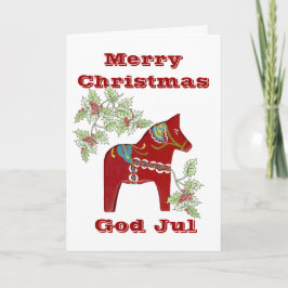 Dala Horse Svenska julkort Helgkort