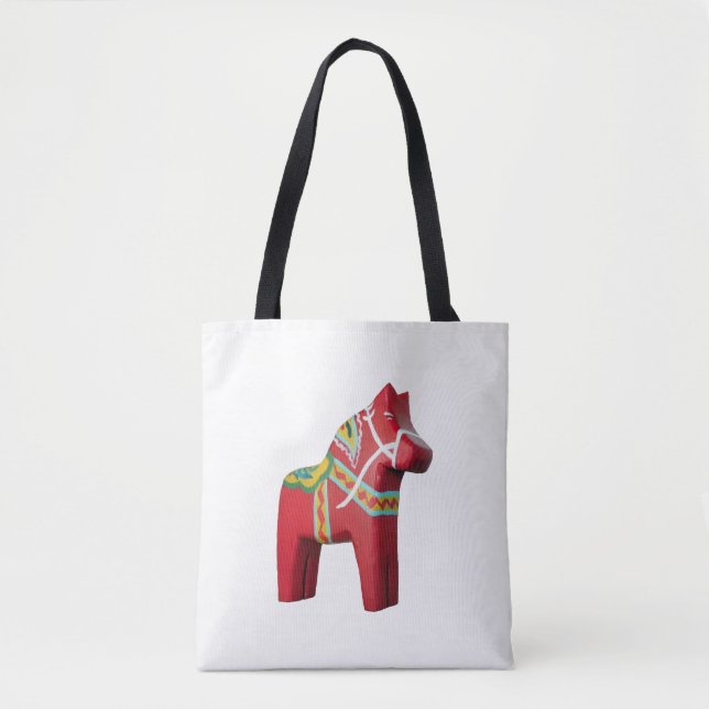 Dala Horse Tote Bag Tygkasse (Framsida)