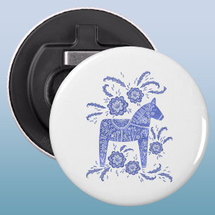 Dala Horse Traditional Blue Flaska-öppnare Flasköppnare