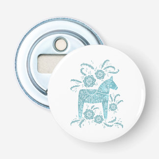 Dala Horse Traditional Teal Flaska Open Flasköppnare