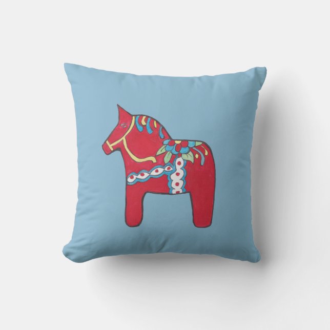Dala Horse Utomhuskudde (Framsida)