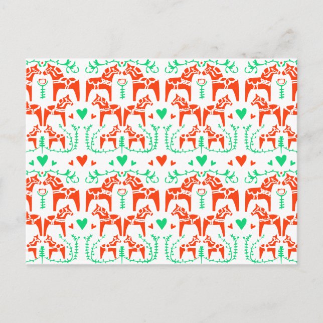 Dala Horse Vykort (Framsida)