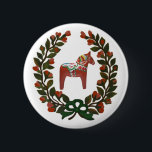 Dala Horse Wandan Knapp<br><div class="desc">En Dalecarlisk häst eller Dala-häst (svenska:Dalahast) är en traditionell trästatuett av en häst med ursprung i den svenska provinsen Dalarna. På den gamla tiden användes Dala-hästen mest som leksak för barn, i modern tid har den blivit en symbol för Dalarna och Sverigen i allmänhet. De ses ofta vid julen och...</div>