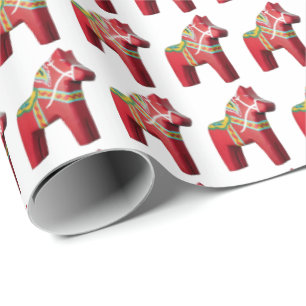 Dala Horse Wrapping Papper Presentpapper