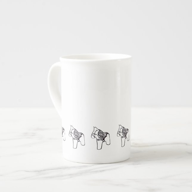 Dala Horses Benporslin Mugg (Framsida vänster)