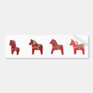 Dala Horses Bumper Sticker Bildekal