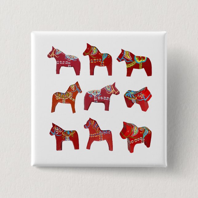 Dala Horses Button Knapp (Framsida)