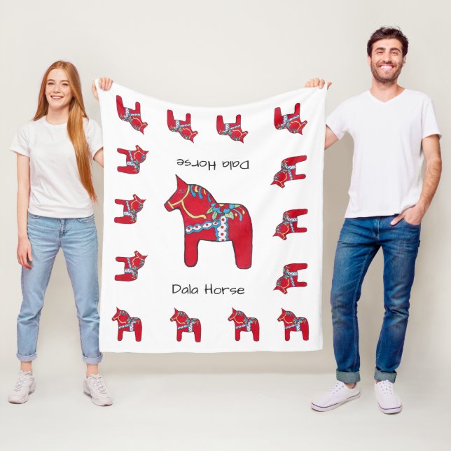 Dala Horses Fleecefilt (På plats)
