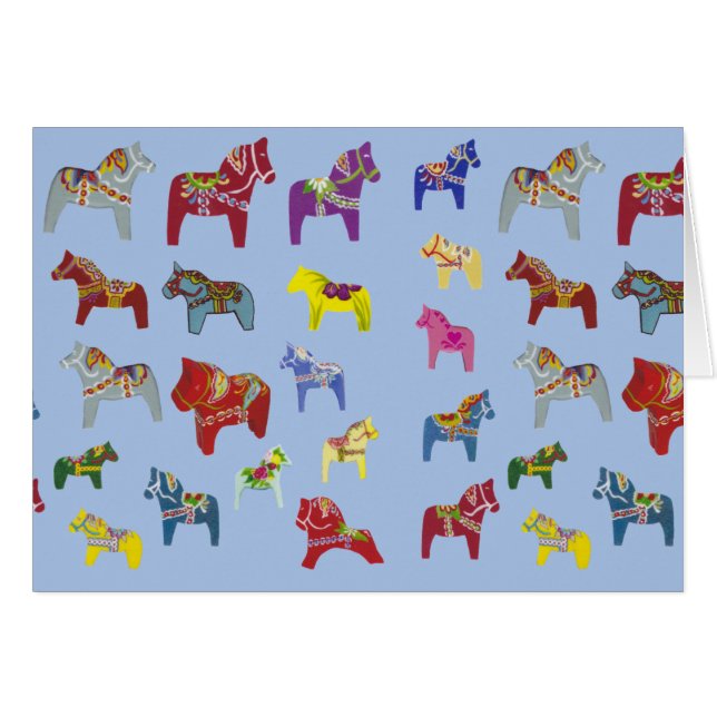 Dala Horses Hälsningskort (Framsidan Horizontal)