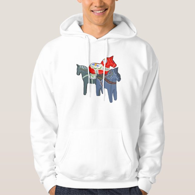 Dala Horses Hoodie (Framsida)