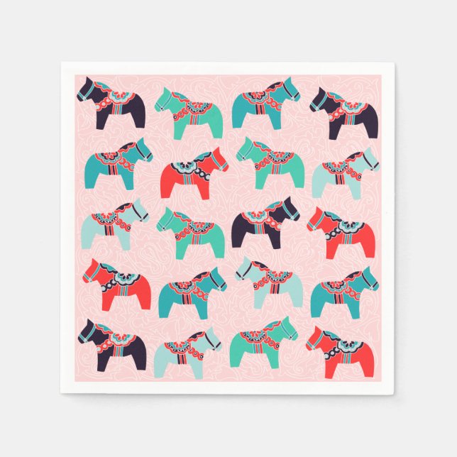 Dala Horses Pappra Napkins Pappersservett (Framsidan)