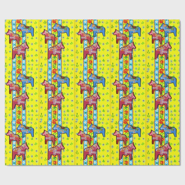 Dala Horses Presentpapper (Platt)
