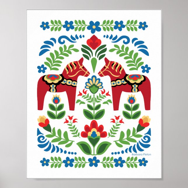 Dala Horses Red Poster (Framsidan)