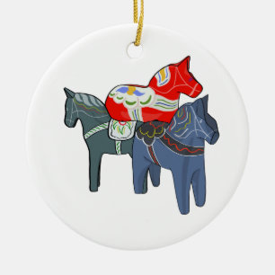 Dala Horses Square Julgransprydnad Keramik