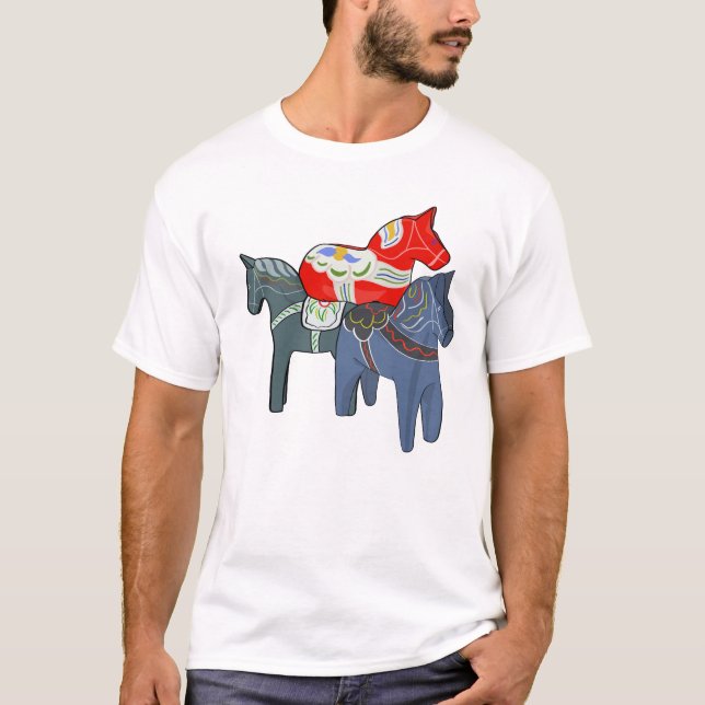 Dala Horses T Shirt (Framsida)