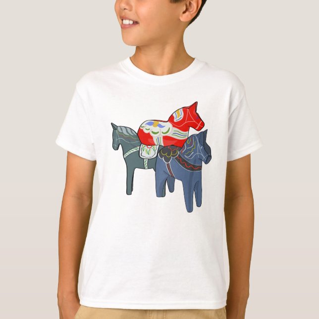 Dala Horses T Shirt (Framsida)