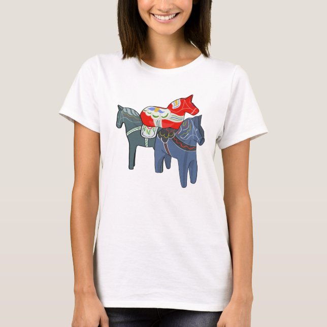 Dala Horses T Shirt (Framsida)