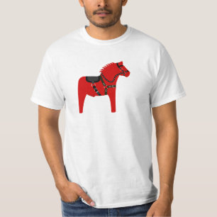 Dalahäst i läderhare t shirt