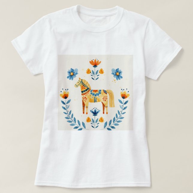 Dalahäst T Shirt (Design framsida)