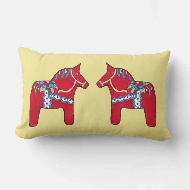 Dalahästar Lumbarkudde (Framsida)