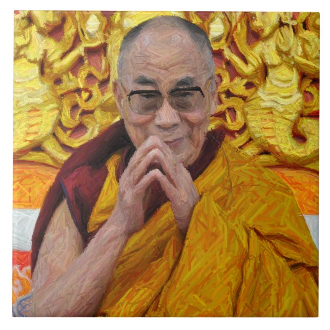 Dalai Lama Buddha Buddhist Buddhism Meditation Kakelplatta (Framsidan)