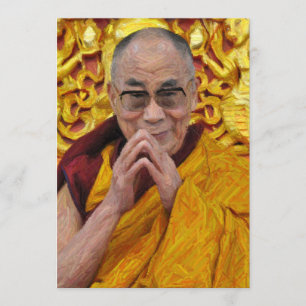 Dalai Lama Buddha buddistisk buddismmeditation Inbjudningar