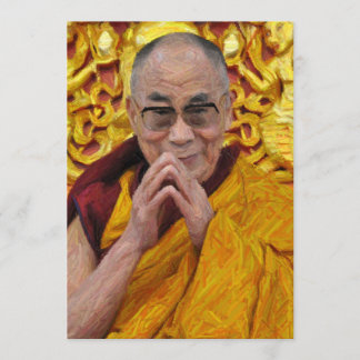 Dalai Lama Buddha buddistisk buddismmeditation Inbjudningar