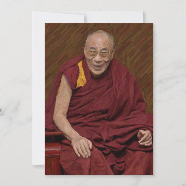 Dalai Lama Buddha buddistisk buddismmeditation Yog Inbjudningar (Framsida)