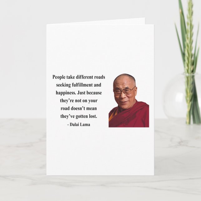 Dalai Lama citationstecken 1b Kort (Framsida)