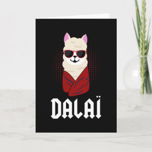 Dalai Lama Funny Alpaca Gift Llamaste Funny Coola Kort