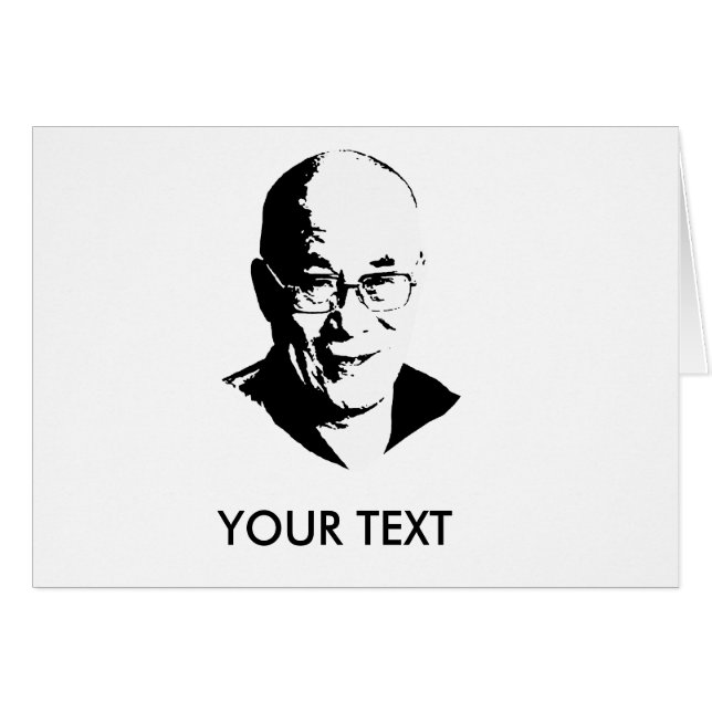 Dalai Lama Hälsningskort (Framsidan Horizontal)