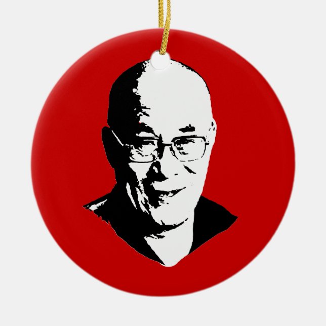 Dalai Lama Julgransprydnad Keramik (Framsidan)