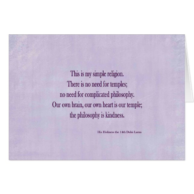 Dalai Lama kort (Framsidan Horizontal)