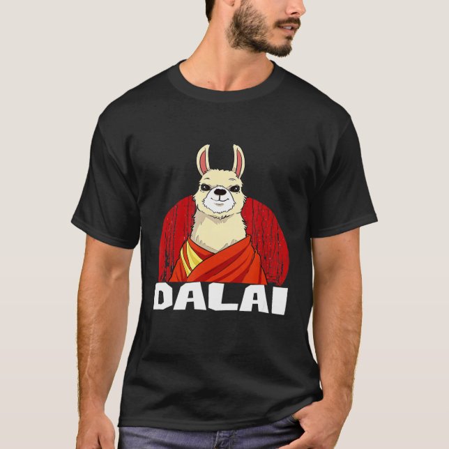 Dalai Lama Llama T Shirt (Framsida)