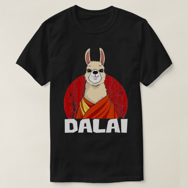 Dalai Lama Llama T Shirt (Design framsida)
