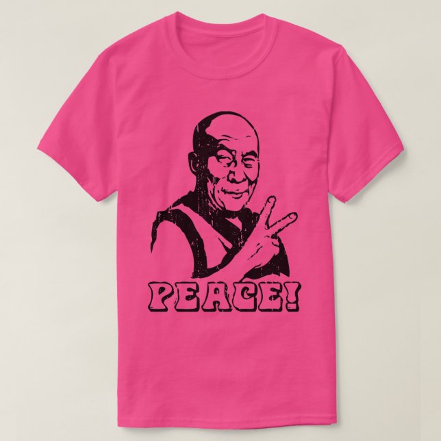 Dalai Lama Peace Sign T Shirt (Design framsida)