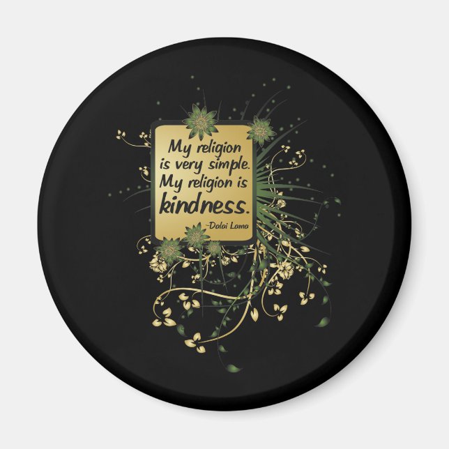 Dalai Lama Religion Quote Magnet (Framsidan)